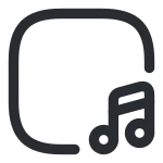 Mini Music Sqaure SVG Icon